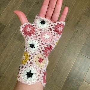 Free People Crochet Fingerless Gloves
